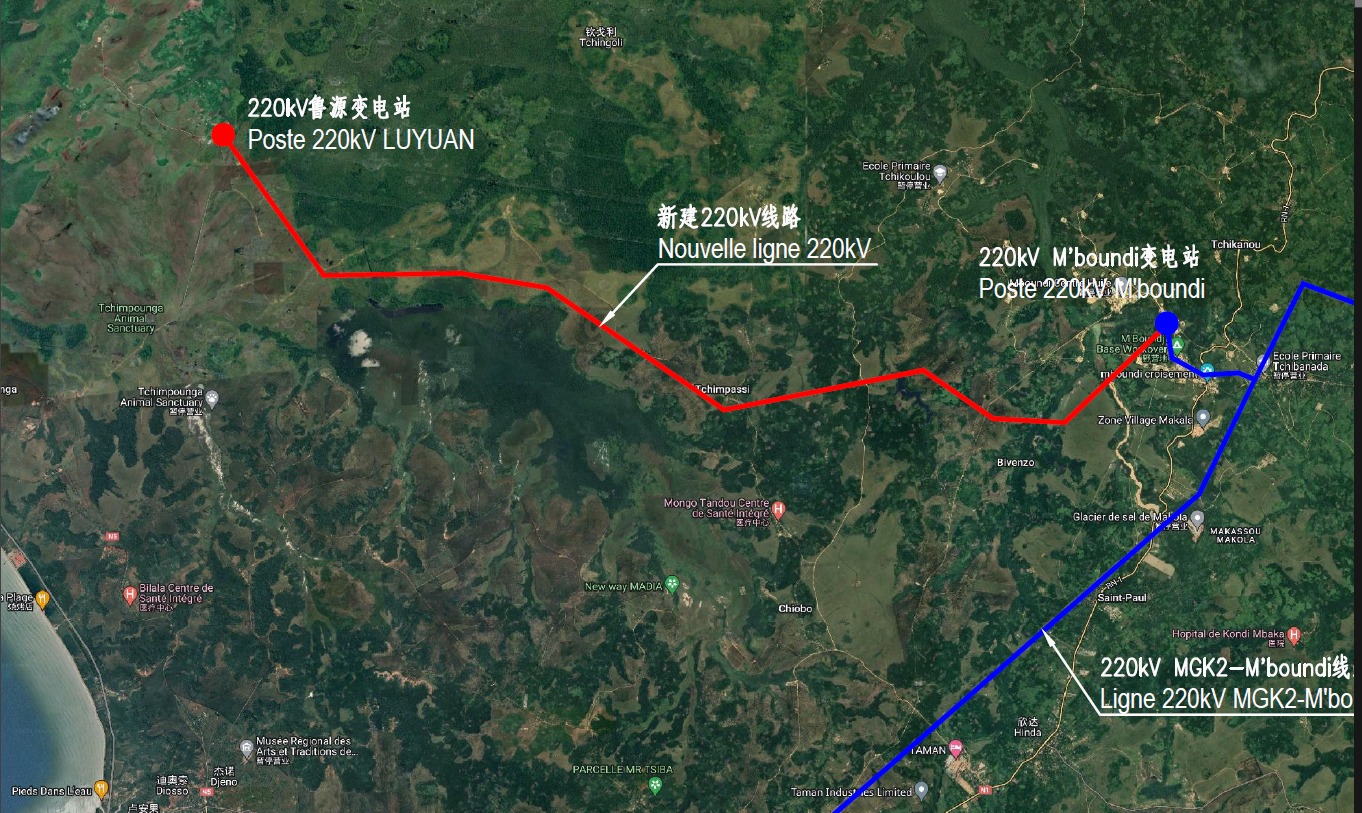 Projet de construction de la ligne de transport 220 kV de 28 km pour la mine de sel de potassium Mboukoumassi – Congo